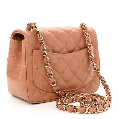 Chanel Lambskin Quilted Mini Square Flap Brown 3 of 11