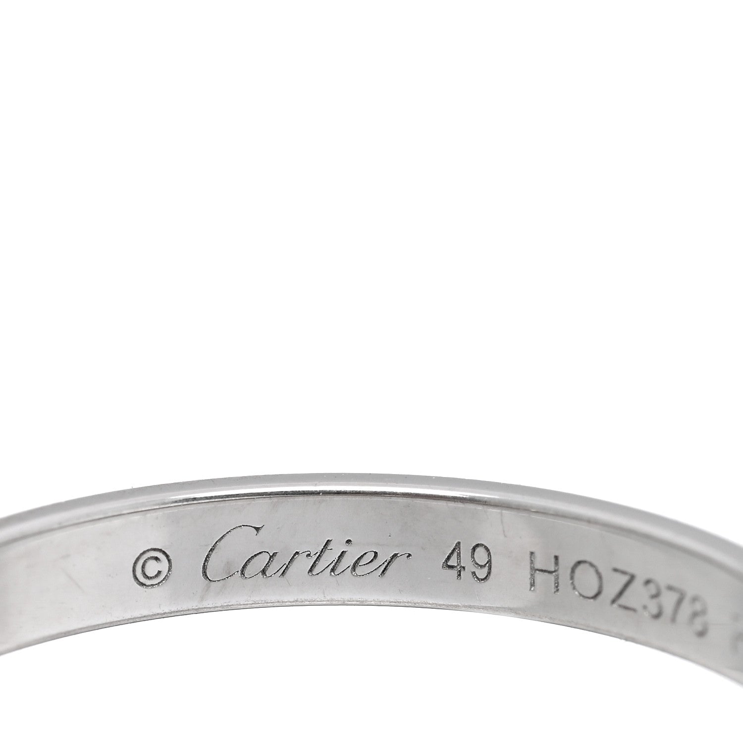 Cartier Platinum Diamond 2.3mm D'Amour Wedding Band Ring 49 5 4 of 4