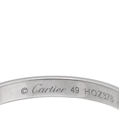 Cartier Platinum Diamond 2.3mm D'Amour Wedding Band Ring 49 5 4 of 4