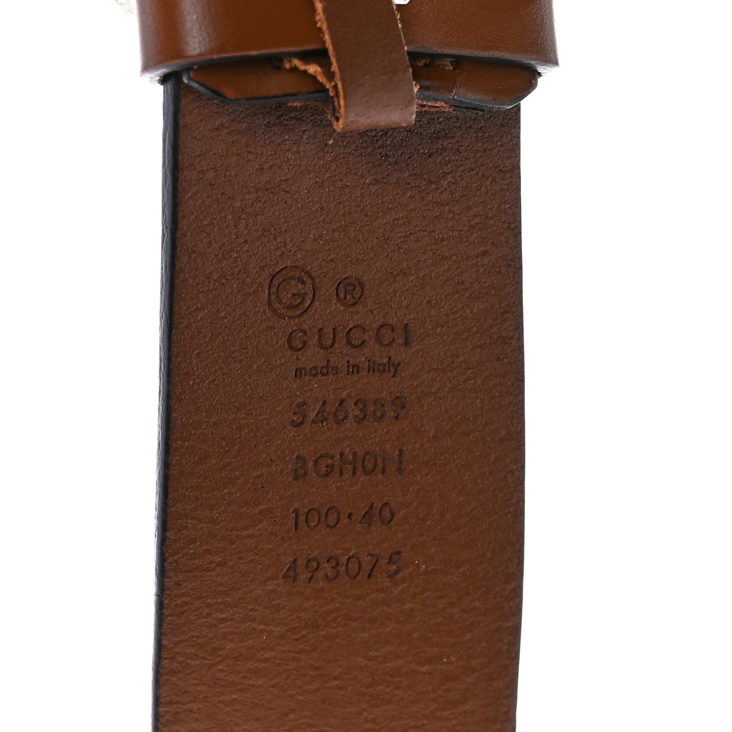 Gucci Calfskin Mens Interlocking G 37mm Belt 100 40 Brown 4 of 6