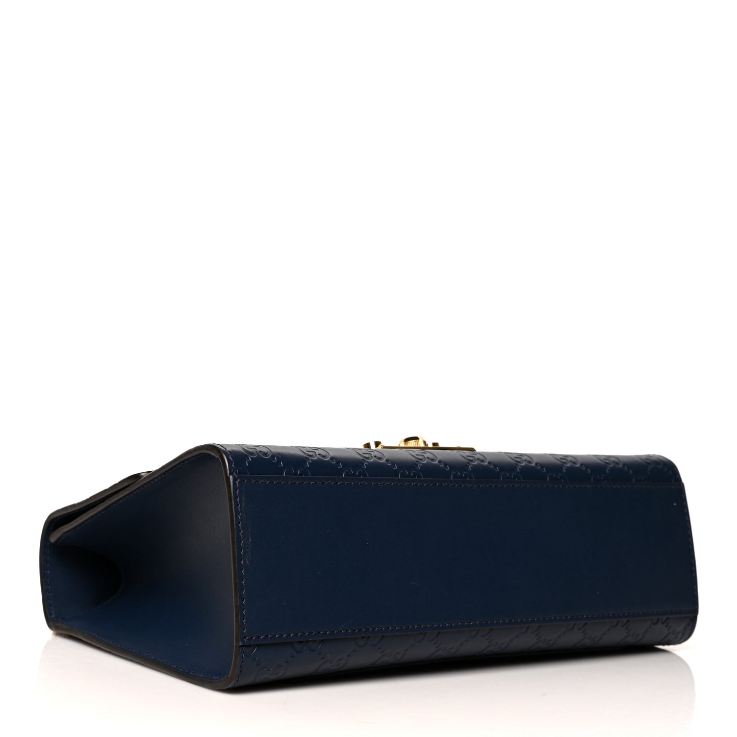 Guccissima Medium Padlock Shoulder Bag Blue Agata