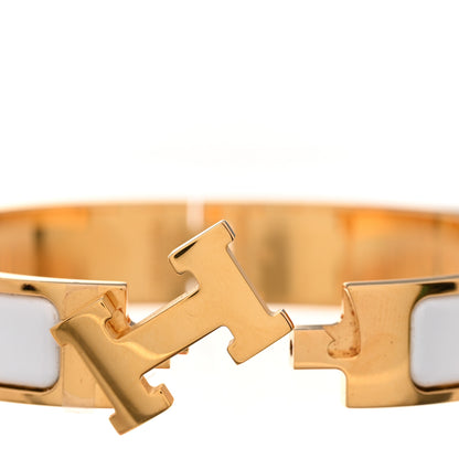 Hermes Enamel Narrow Clic Clac H Bracelet PM White 5 of 6
