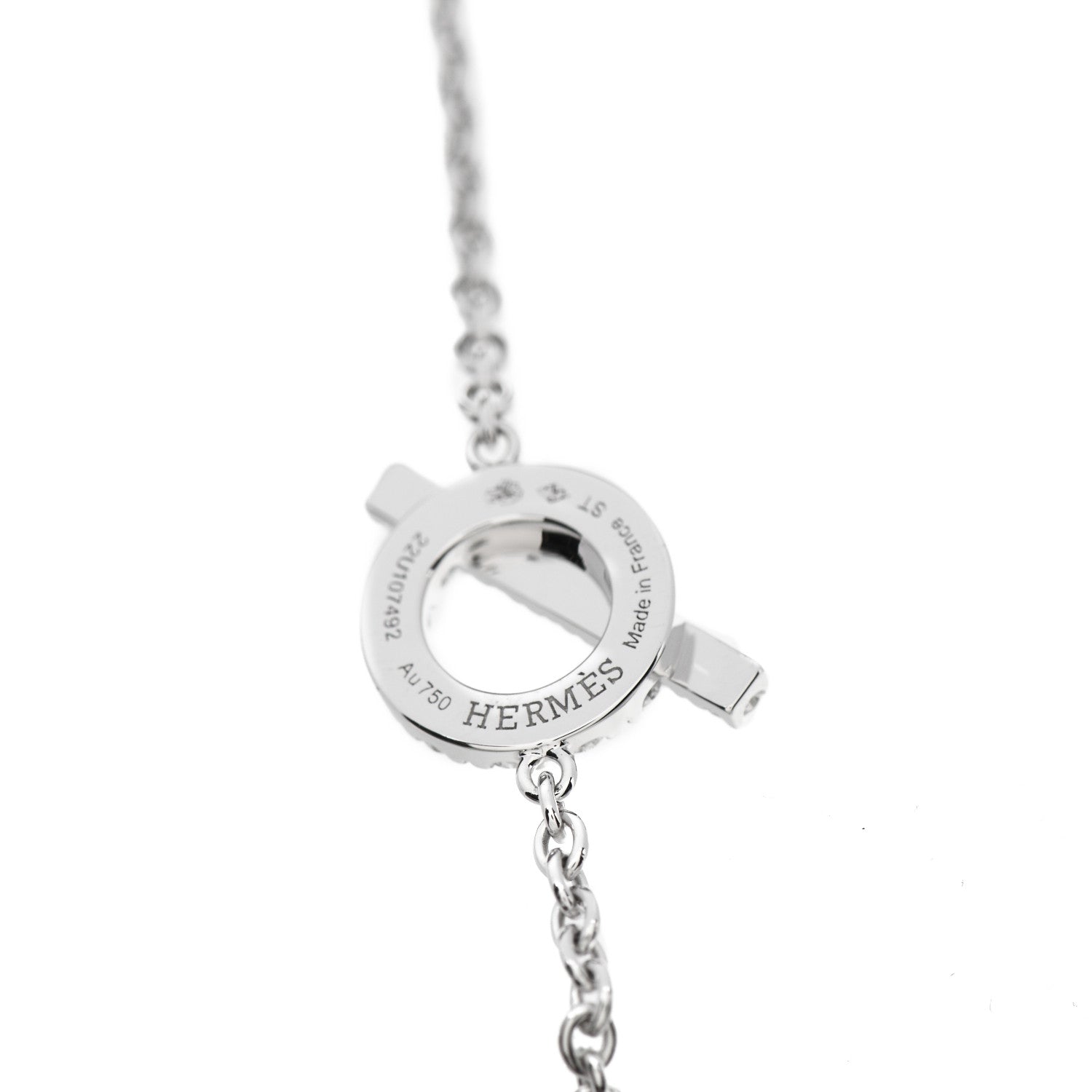 Hermes 18K White Gold Diamond Finesse Bracelet ST 3 of 4