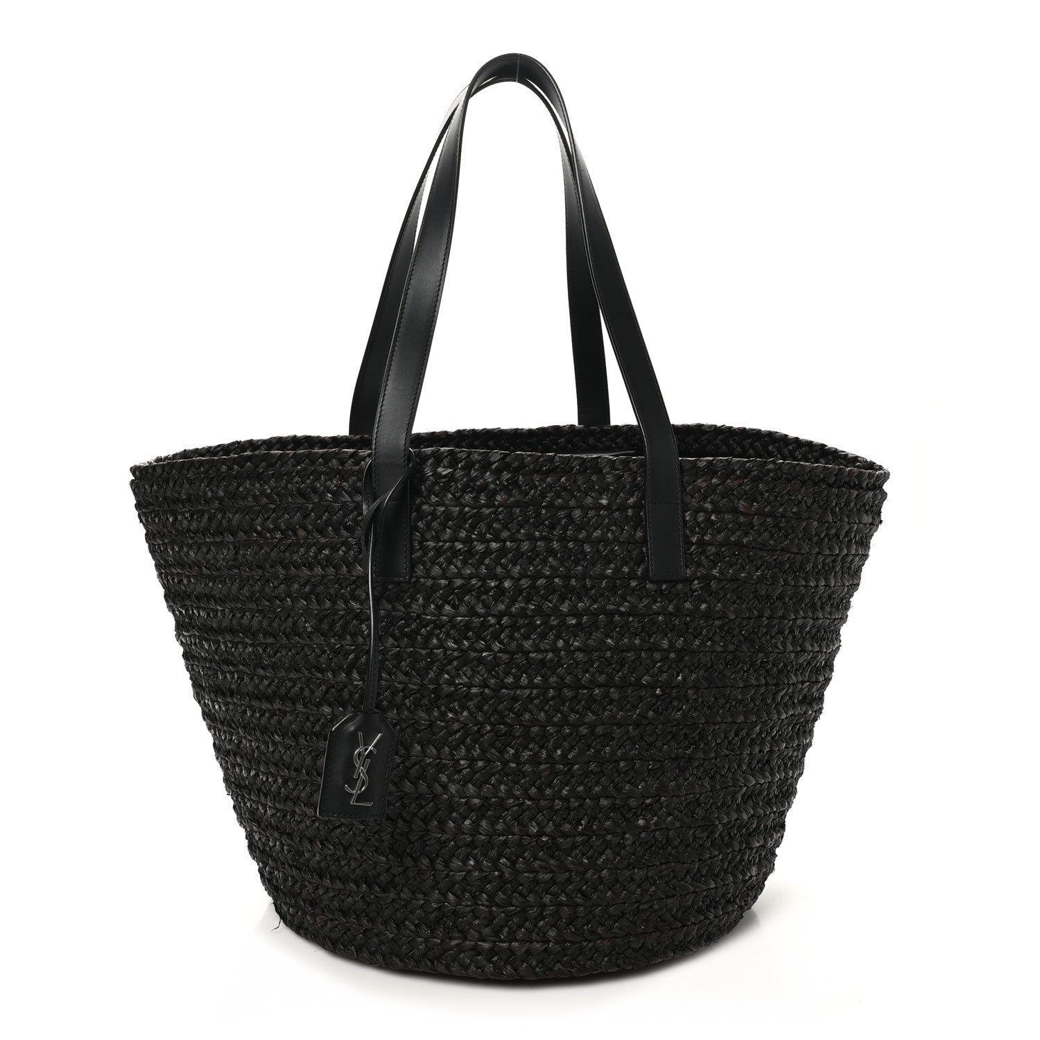 Saint Laurent Raffia Medium Panier Bag Black 1 of 9