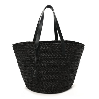 Saint Laurent Raffia Medium Panier Bag Black 1 of 9