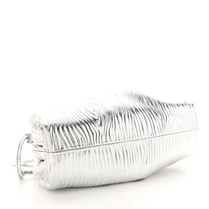 Bottega Veneta Metallic Bark Calfskin The Mini Pouch Silver 4 of 10
