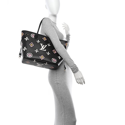 Louis Vuitton Monogram Giant Wild at Heart Neverfull MM Black 2 of 10