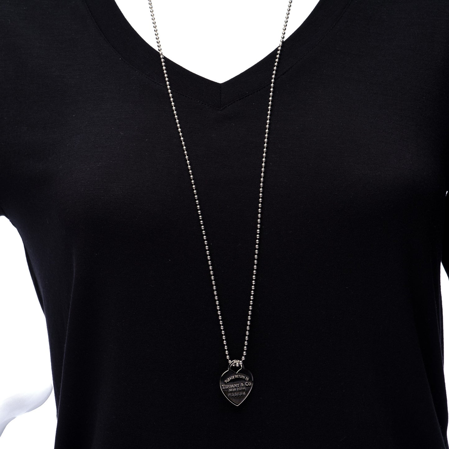 Sterling Silver Long Return to Tiffany Heart Pendant Necklace