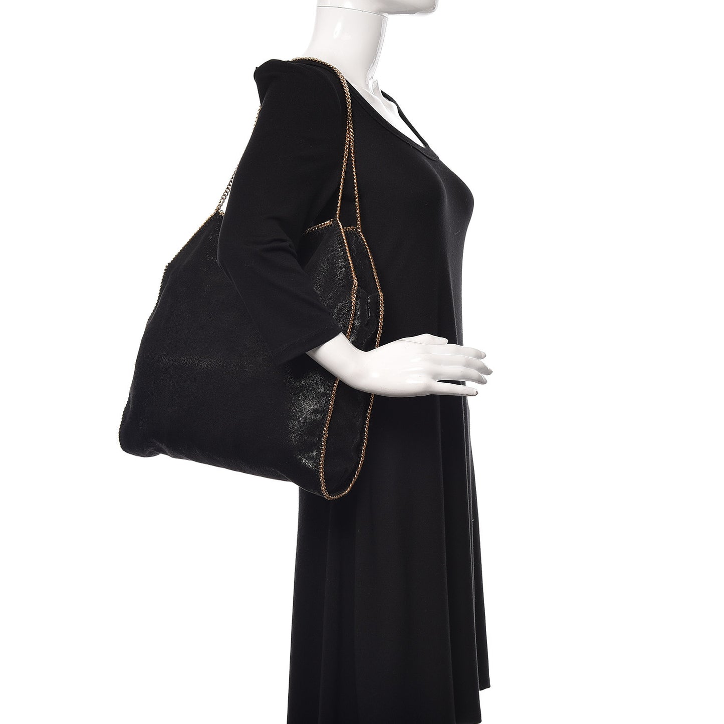 Shaggy Deer Small Falabella Tote Black