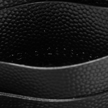 Saint Laurent Grain De Poudre Matelasse Chevron Monogram Compact Wallet Black 7 of 8