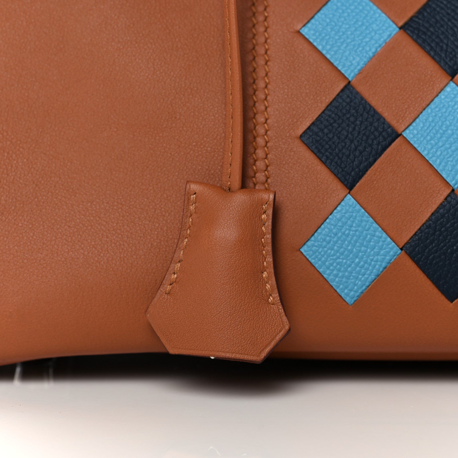 Hermes Swift Epsom Tressage Birkin 30 Gold Bleu de Nord Bleu Indigo 33 of 34