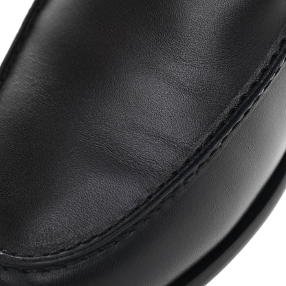 Hermes Calfskin Womens Destin Loafers 36 Black 9 of 9