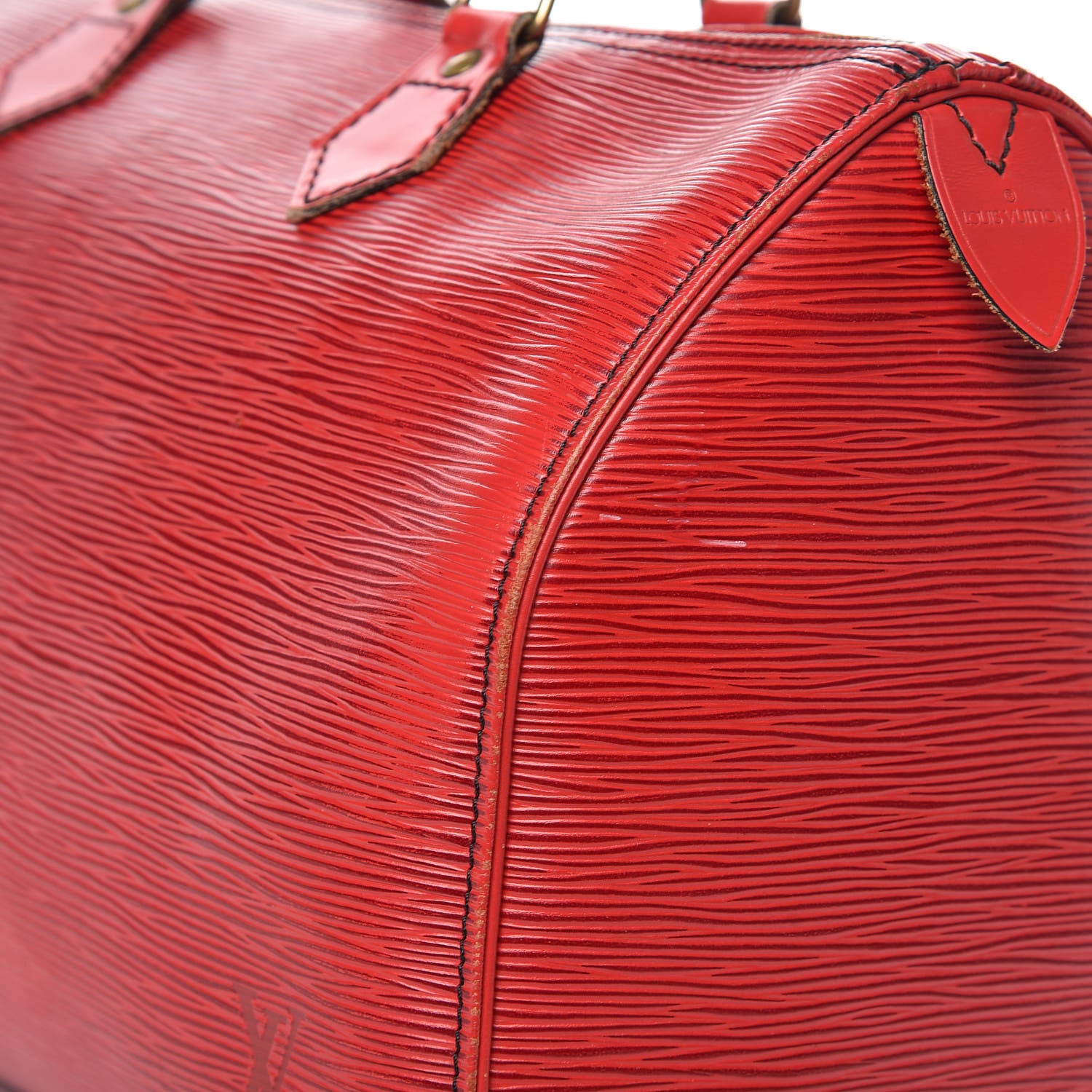 Louis Vuitton Epi Speedy 30 Castillan Red 28 of 39