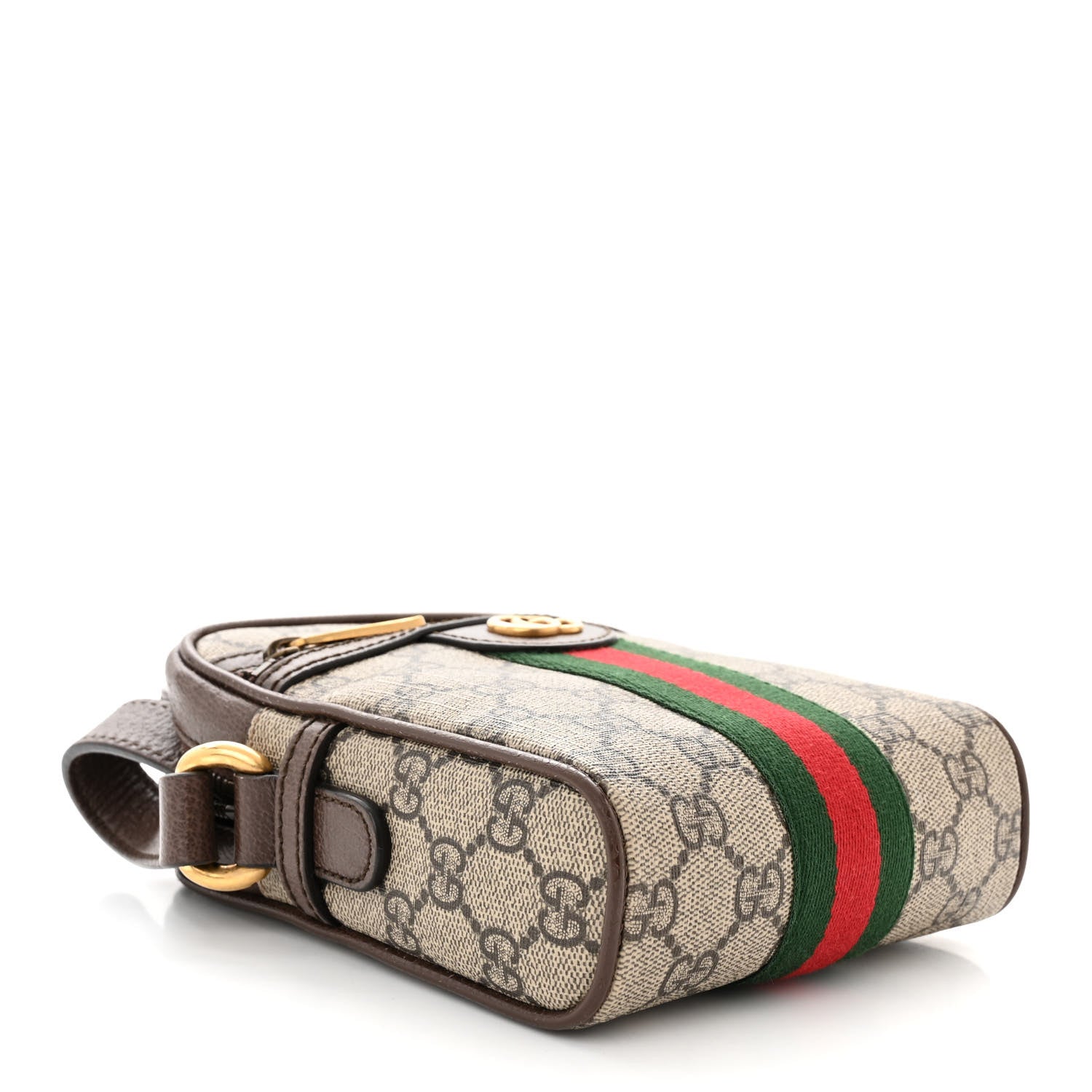 Gucci GG Supreme Monogram Web Mini Ophidia Messenger Brown 4 of 12