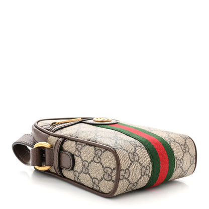 Gucci GG Supreme Monogram Web Mini Ophidia Messenger Brown 4 of 12
