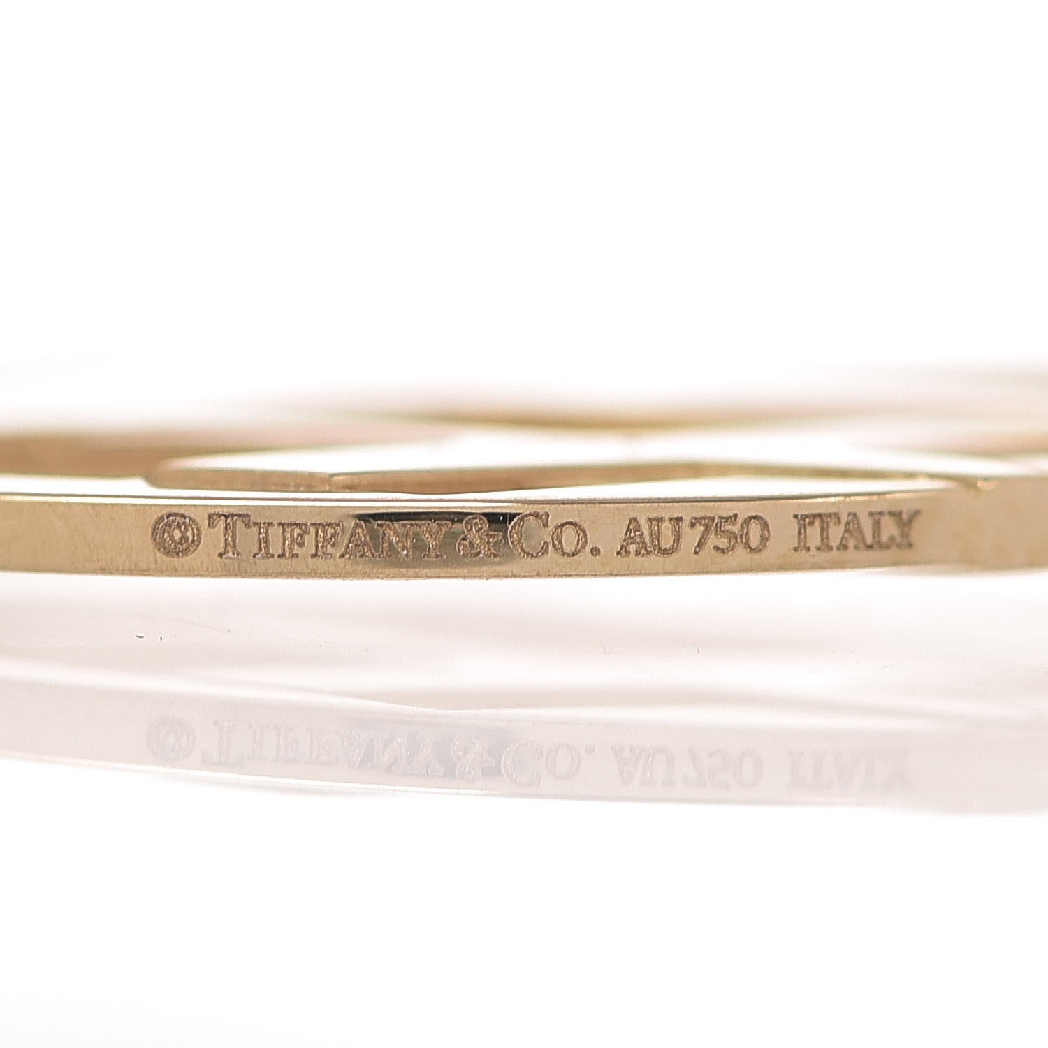 Tiffany 18K Yellow Gold Round Atlas Earrings 4 of 5