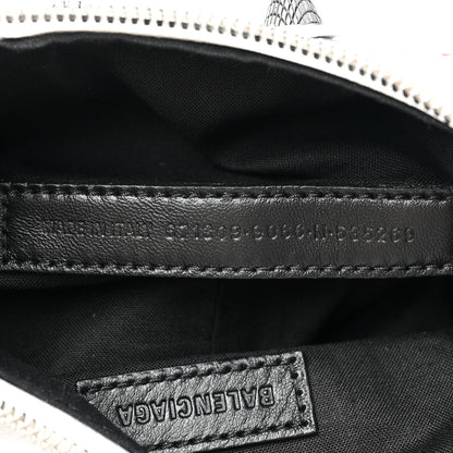 Balenciaga Agneau Arena Lunar New Year Graffiti Logo Le Cagole Shoulder Bag XS Optic White 6 of 9