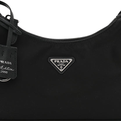 Prada Tessuto Nylon Mini Re-Edition 2000 Bag Black 8 of 10