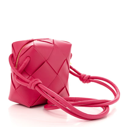 Bottega Veneta Lambskin Maxi Intrecciato Mini Cassette Camera Bag Cranberry 3 of 9