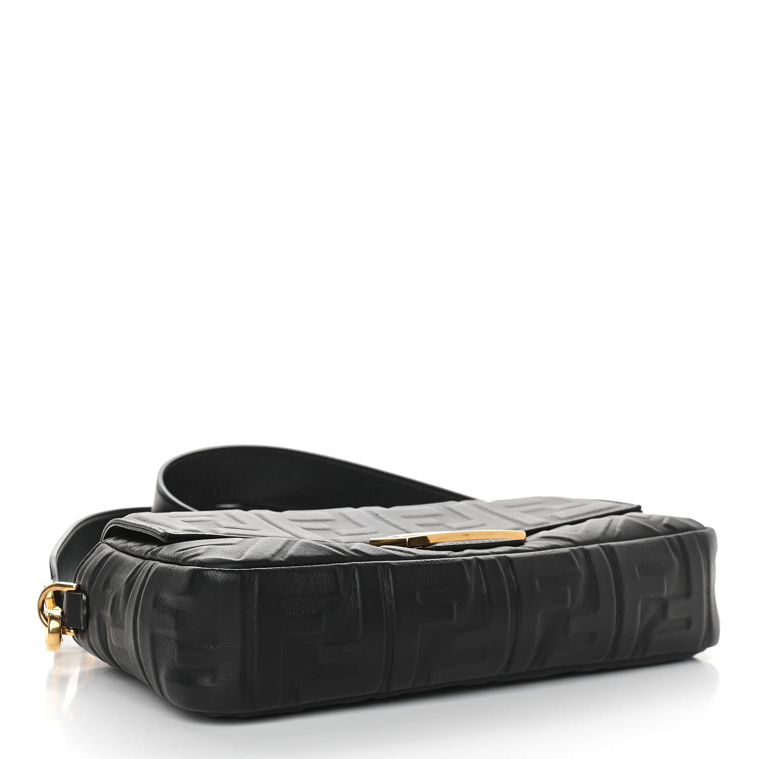 Fendi Nappa FF 1974 Embossed Baguette Black 4 of 8