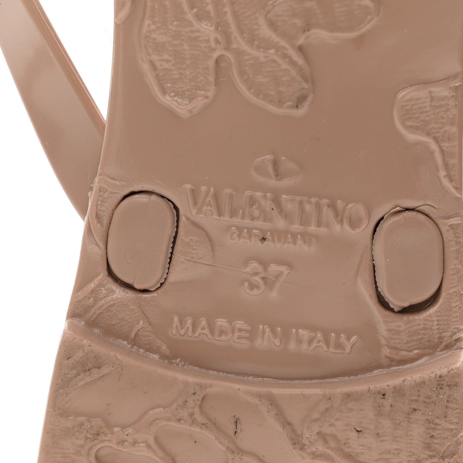 Valentino Garavani PVC Jelly Rockstud Bow Thong Sandals 37 Poudre 7 of 9