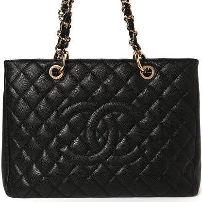 Chanel Caviar Quilted Grand Shopping Tote GST Black 7 of 10