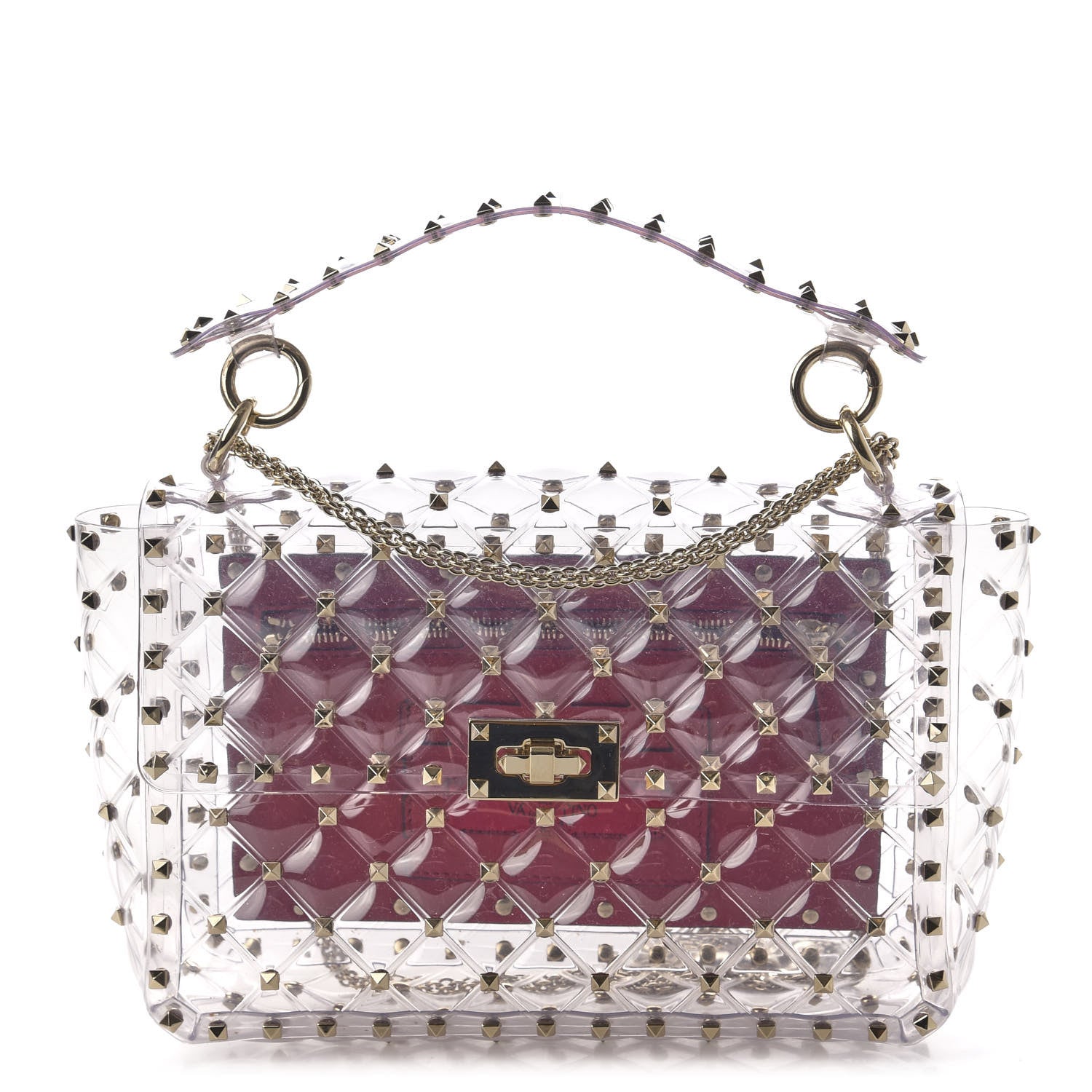 Valentino Garavani PVC Medium Rockstud Spike Shoulder Bag 1 of 9