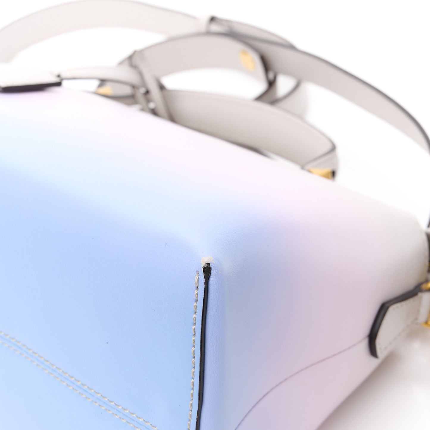 X JOSHUA VIDES Vitello Century Sfumato Medium By The Way Boston Bag Ghiaia Rosa Azzurro