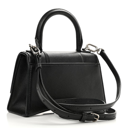 Balenciaga Grained Calfskin Hourglass Top Handle Bag XS Black 3 of 11