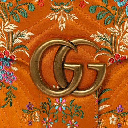 Gucci Jacquard Matelasse Floral Medium GG Marmont Shoulder Bag Yellow 12 of 17