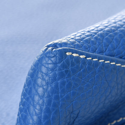 Hermes Taurillon Clemence Double Sens 45 Reversible Tote Bleu Encre Zellige 25 of 29