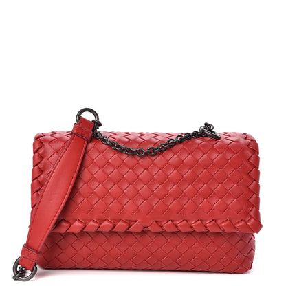 Bottega Veneta Nappa Intrecciato Baby Olimpia Shoulder Bag Vesuvio 1 of 9