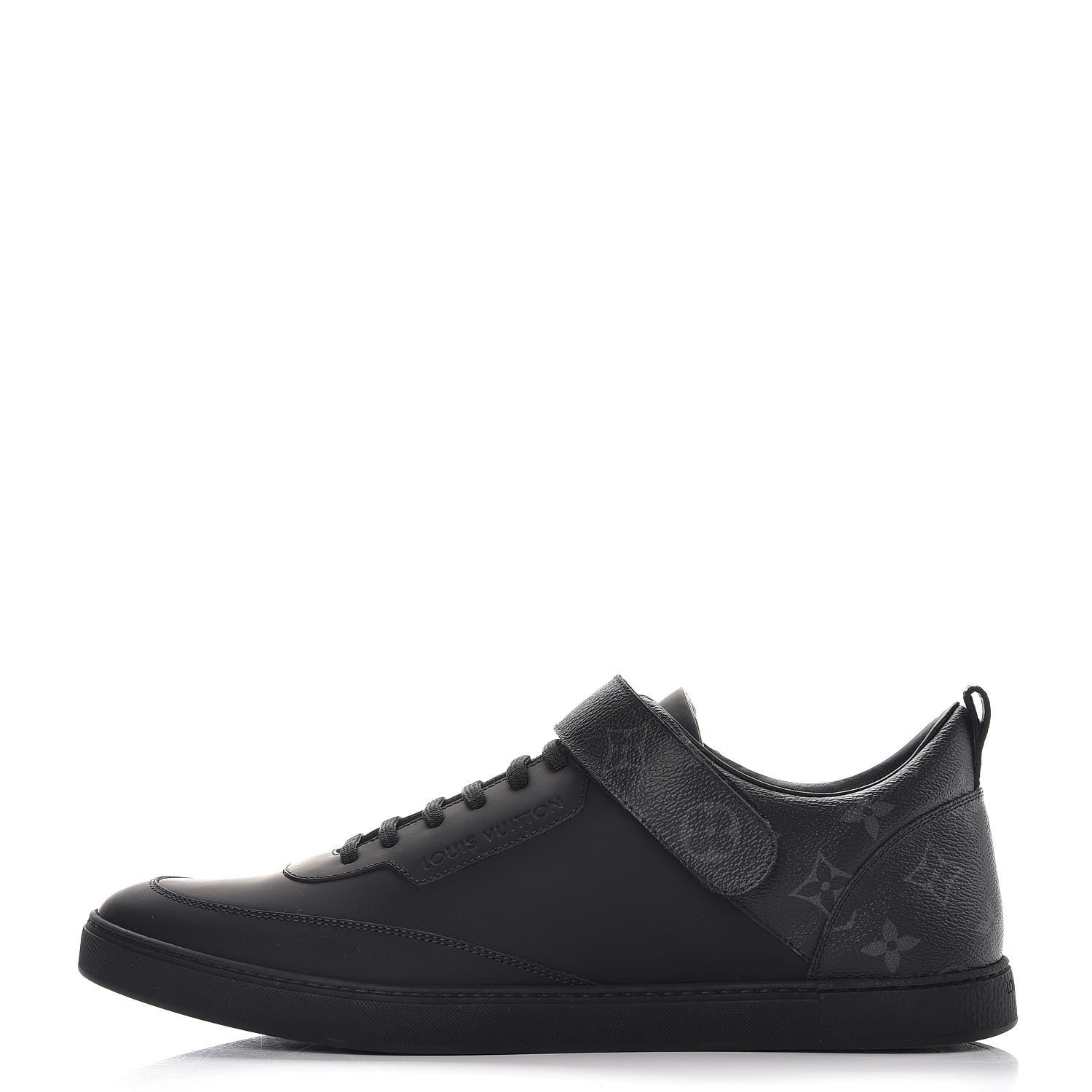 Louis Vuitton Calfskin Monogram Eclipse Passenger Sneakers 9.5 Black 1 of 9