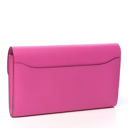 Hermes Epsom Constance Long Wallet Magnolia Brighton Bleu 3 of 15