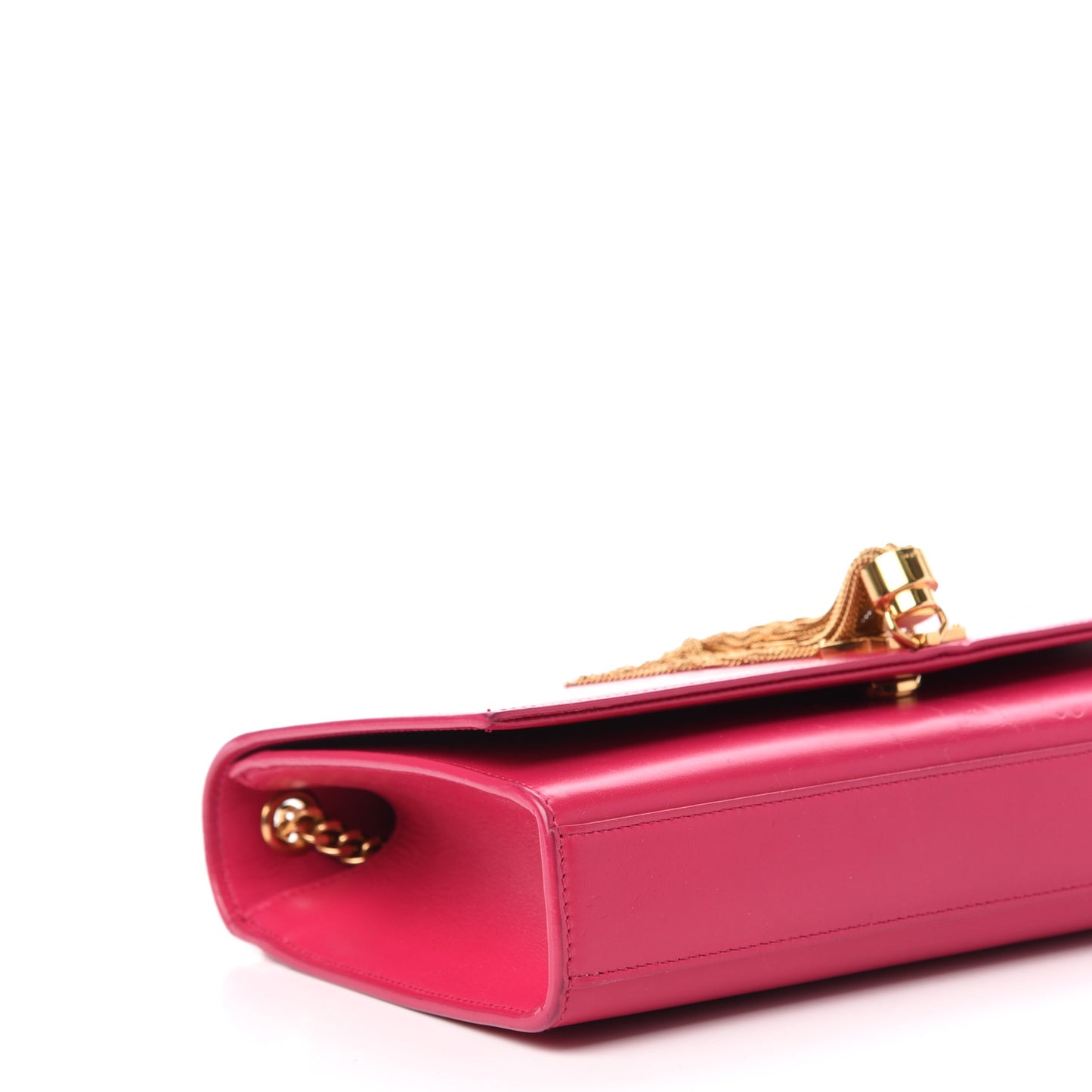 Smooth Calfskin Medium Classic Monogram Kate Tassel Satchel Fuchsia