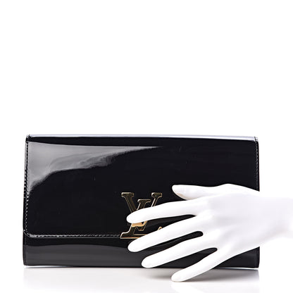 Louis Vuitton Patent Louise Clutch Black 2 of 9