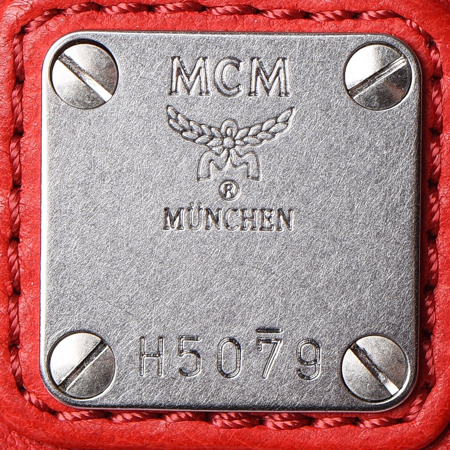 MCM Lambskin Tumbler Backpack Red 9 of 16