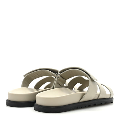 Hermes Calfskin Womens Chypre Sandals 38 Beige Esquisse 4 of 8