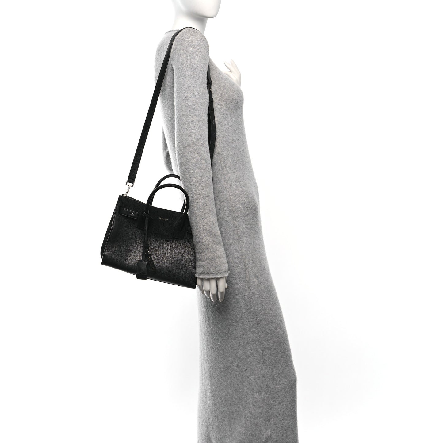 Grained Calfskin Baby Sac De Jour Souple Black
