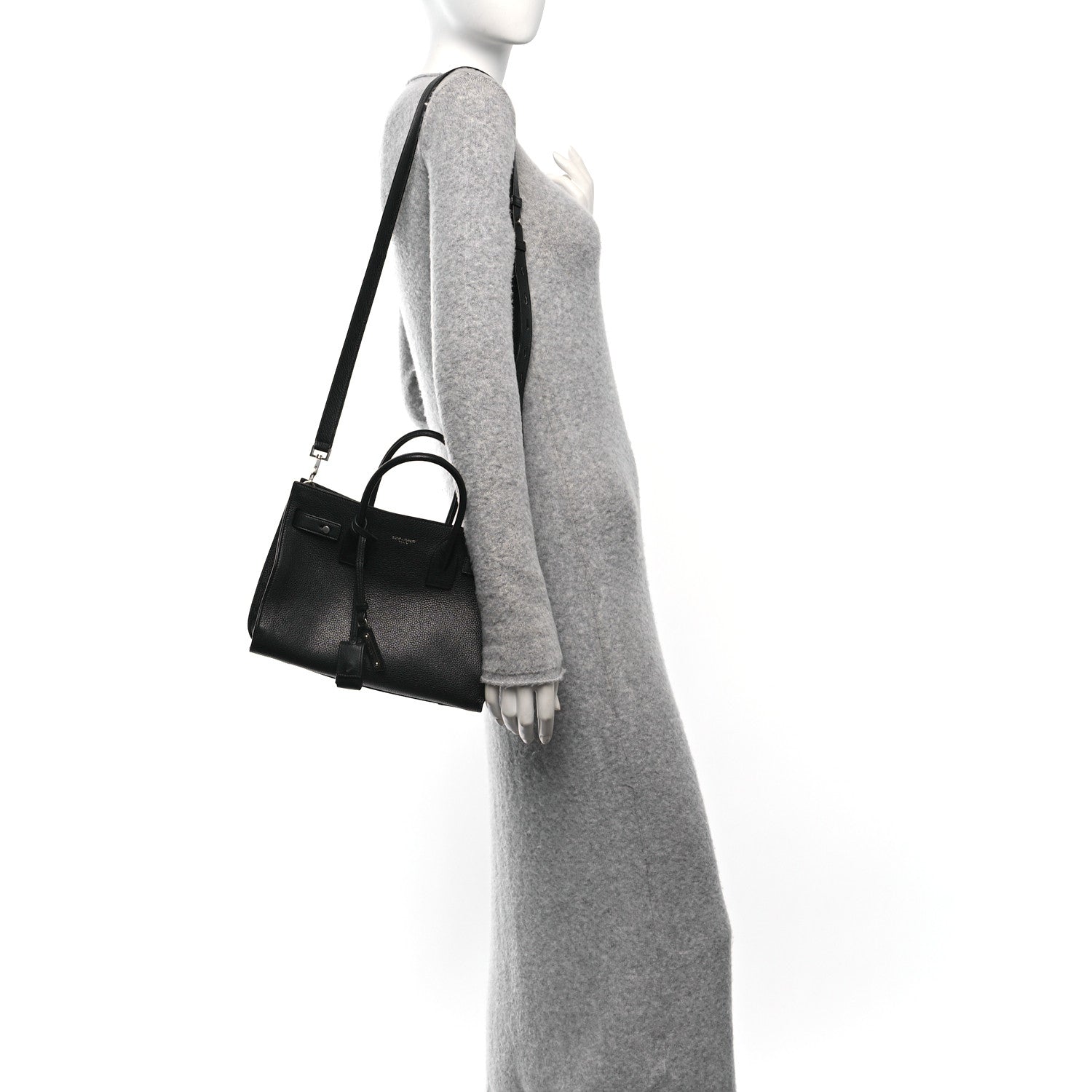 Saint Laurent Grained Calfskin Baby Sac De Jour Souple Black 2 of 11