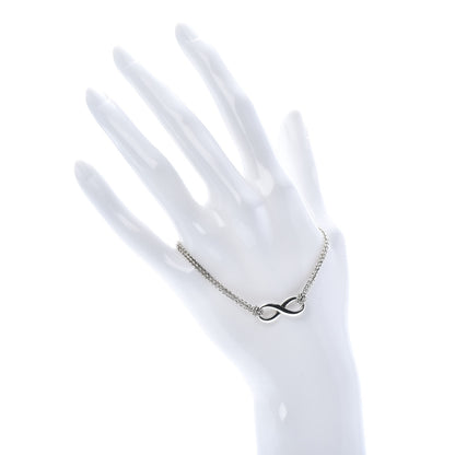 Tiffany Sterling Silver Infinity Double Chain Bracelet 2 of 6
