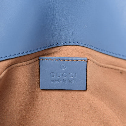 Gucci Calfskin Matelasse Mini GG Marmont Shoulder Bag Clear Sky Blue 6 of 11