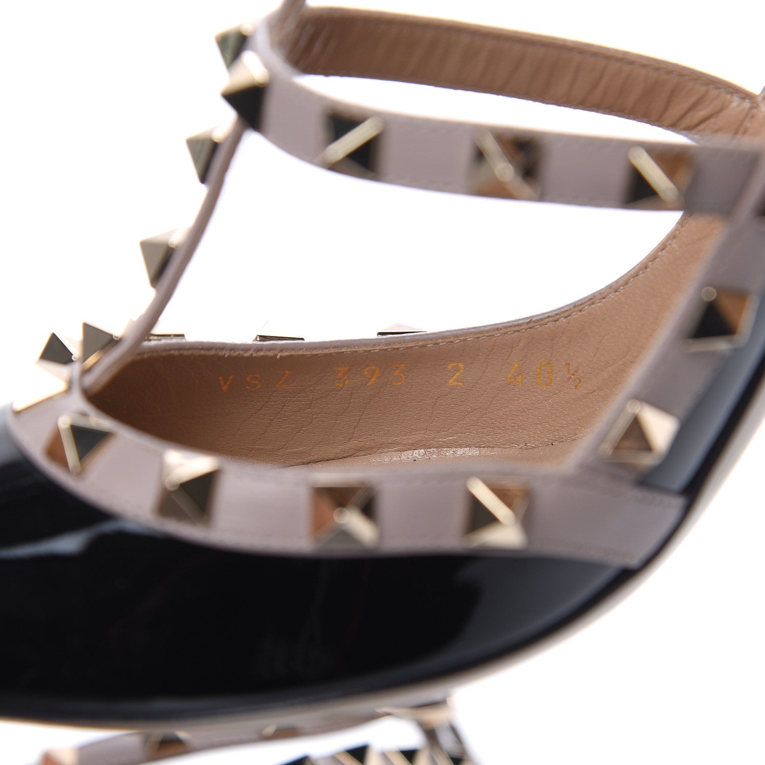 Valentino Garavani Patent Nappa Rockstud Ankle Strap 100mm Pumps 40.5 Black Poudre 8 of 11