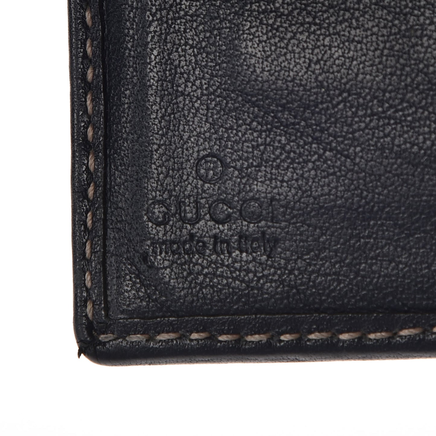 GG Supreme Monogram Bi-Fold Wallet Navy