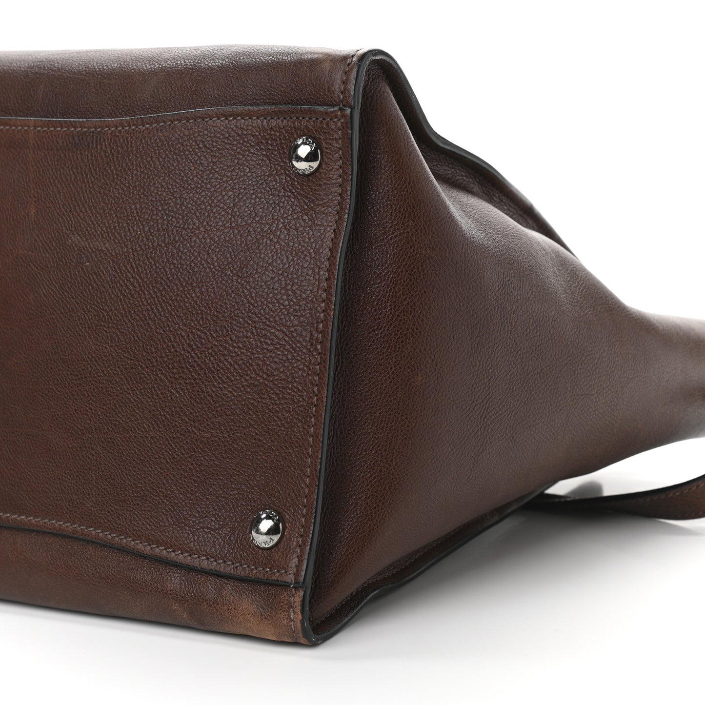 Glace Calf Twin Pocket Tote Bruciato