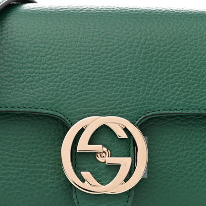 Gucci Dollar Calfskin Interlocking G Crossbody Bag Emerald 8 of 10