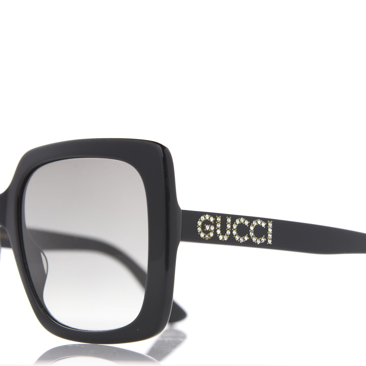 Crystal Square Frame GG Sunglasses GG0418S Black