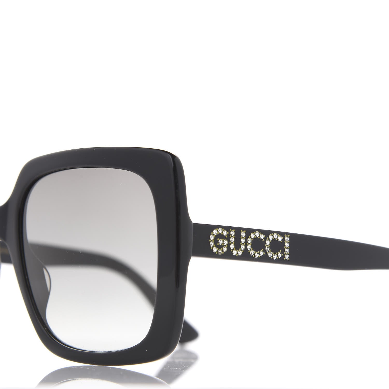 Gucci Crystal Square Frame GG Sunglasses GG0418S Black 7 of 8