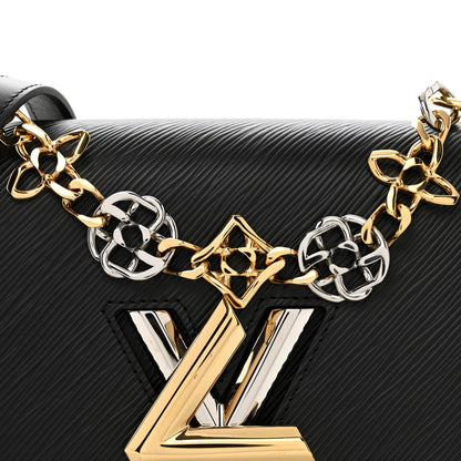 Louis Vuitton Epi Twist Flowers Chain Shoulder Bag MM Black 5 of 9