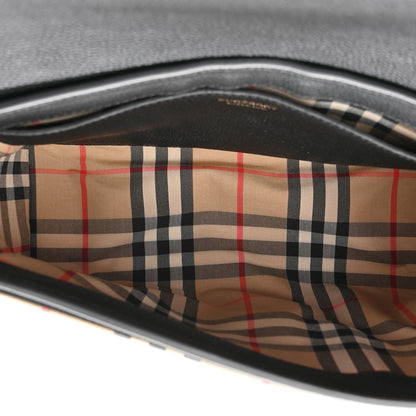 Burberry Grainy Calfskin Vintage Check Note Crossbody Bag Black 5 of 10
